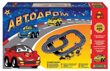 Автодром 405см (3 эстакады, пульт с реостат) (Т80441) Автодром 405см (3 эстакады, пульт с реостат) (Т80441)