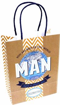 Пакет бумажный "Man" (17.8х22.9х9.8 см) (81219)