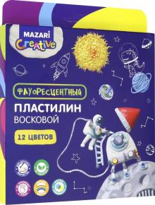 Пластилин 12 цветов флуоресцентный (M-2147-12)
