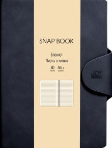 Блокнот Snap book, черный, 80 листов, линия, А6+