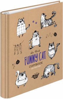 Тетрадь на кольцах Funny cats, 120 листов, клетка