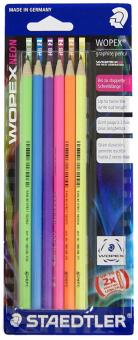 Карандаши чернографитные "Wopex NEON" (12 штук, HB) (180FBK12)