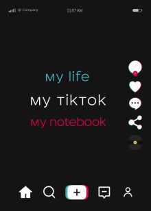 Блокнот "My life my TikTok my notebook" А4, в точку