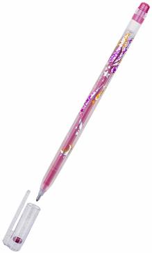 Ручка гелевая Glitter Metal Jell, красная с блестками