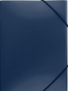 Папка конверт на резинке, А4, синяя