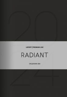 Ежедневник датированный на 2024 год Radiant. Черный, 176 листов, А6