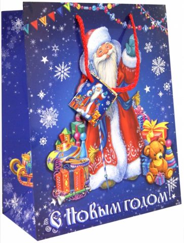Пакет бумажный новогодний (26х33х13 см) (35194) Пакет бумажный новогодний (26х33х13 см) (35194)