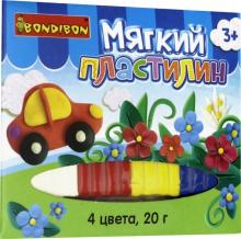 Мягкий пластилин (4 стандартных цвета, 20 гр) (SFT-20-4/ВВ1812)