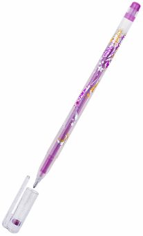 Ручка гелевая Glitter Metal Jell, розовая с блестками
