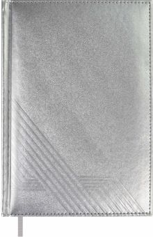 Ежедневник недатированный Плонже металлик, серебряный, А5, 160 листов